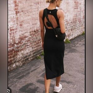 Free people movement black midi dress